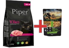 Dolina Noteci PIPER Animals Kot Adult Turkey Indyk 3kg + 100g Karmy SuperPremium GRATIS !!