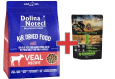 DOLINA NOTECI SUPERFOOD Kot Danie Suszone Cielęcina 1kg + 100g Karmy SuperPremium GRATIS !!