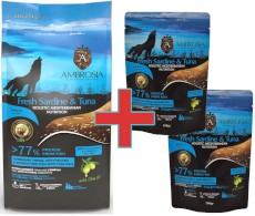 AMBROSIA Dog Adult Mediterranean Fresh Sardine / Tuna Świeże Ryby 1,5kg + 200g GRATIS
