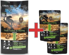 AMBROSIA Cat Senior / Adult Sterilized Light Fresh Turkey / Herring Świeży Indyk i Śledź 5kg + 200g GRATIS!
