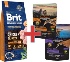 BRIT Premium by Nature Senior S + M 15kg + 200g Karmy SuperPremium GRATIS !!