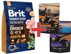 BRIT Premium by Nature Senior S + M 3kg + 200g Karmy SuperPremium GRATIS !!