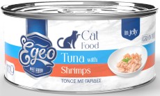 EGEO Cat Food Adult Tuńczyk z Granikiem w Galaretce dla kota Puszka 85g