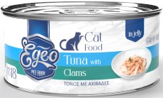 Perfect Pet EGEO Cat Food Adult Tuńczyk z Małżami w Galaretce dla kota Puszka 85g