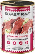 Dolina Noteci SUPER RAFI Pasztet z Filetem Cielęcina Wątróbka Królika 400g