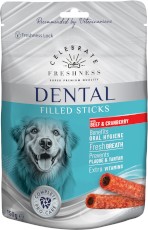 CELEBRATE FRESHNESS Dental Filled Sticks Pałeczki Wołowina z Żurawiną 150g