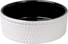 GLEE Food Drink Bowl Glaze Miska ceramiczna Biało-Czarna M 800ml