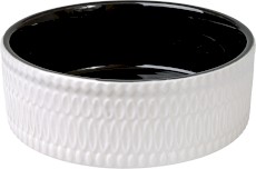 GLEE Food Drink Bowl Glaze Miska ceramiczna Biało-Czarna S 400ml
