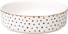 GLEE Cat Food Drink Bowl Dots Miska ceramiczna Biała 300ml