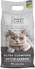 PERFECT CARE Ultra Clumping Active Carbon Żwirek z Węglem Aktywnym bentonitowy 5l