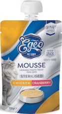 EGEO Cat Mousse Sterilised Urinary Support Mus Kurczak z Żurawiną dla kota 100g