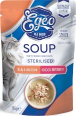 EGEO Cat Soup Sterilised Urinary Support Zupa Łosoś z Jagodami dla kota 85g