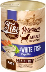 PERFECT PET FISI Dog Adult GF Pate Białoryby z Warzywami bez zbóż w Pasztecie dla psa 400g