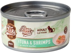 PERFECT PET FISI Cat Adult Pure Meat Tuńczyk Krewetki w Sosie dla kota 80g
