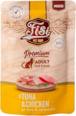 PERFECT PET FISI Cat Adult Tuńczyk Kurczak w Musie dla kota 80g