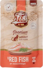 PERFECT PET FISI Cat Adult Hair / Skin Karmazyn w Musie dla kota 80g