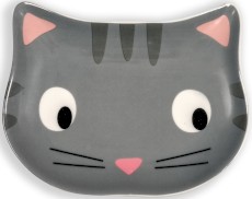 GLEE Cat Food Plate Kitty Grey Talerz ceramiczny dla kota