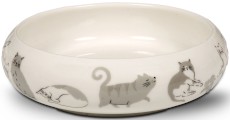GLEE Cat Food Drink Bowl Naughty Grey Miska ceramiczna Szara S 250ml