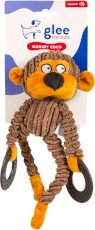 GLEE Monkey Coco Squeaky interaktywna małpka dla psa z piszczałką i gryzakiem
