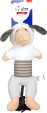 GLEE Sheep Rope Tail Squeaky pluszowa owieczka dla psa z liną i piszczałką