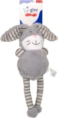 GLEE Bunny Long Leg Squeaky pluszowy królik dla psa z piszczałką szary