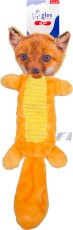 GLEE Fox Skinny Tail Squeaky pluszowy lis dla psa z piszczałką i długim ogonem
