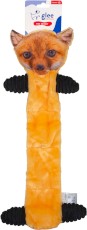 GLEE Fox Skinny Long Body Squeaky długa pluszowa zabawka dla psa z lisem i piszczałką