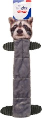 GLEE Raccoon Skinny Long Body Squeaky długa pluszowa zabawka dla psa z piszczałką szop pracz