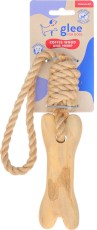 GLEE Kość dla Psa z Drewnem Kawowym i Liną Konopną Small 35 cm – naturalny gryzak Coffee Wood & Hemp