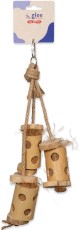 GLEE For Birds bambusowa zabawka do wspinaczki i ukrywania pokarmu dla papug 18 × 10 cm