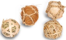 GLEE For Mammals Nature Value Ball 4 szt. 5 cm zestaw naturalnych zabawek dla królików i gryzoni
