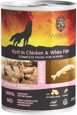 AMBROSIA Puppy Chicken White Fish with Butternut Squash 395g - mokra karma dla szczeniąt