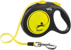 FLEXI NEW NEON Smycz taśmowa L / 5m żółta