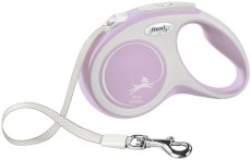 FLEXI NEW COMFORT Smycz taśmowa S / 5m różowa
