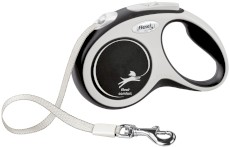 FLEXI NEW COMFORT Smycz taśmowa S / 5m czarna