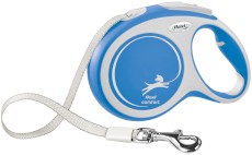 FLEXI NEW COMFORT Smycz taśmowa L / 8m niebieska