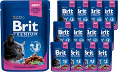 BRIT Cat Chicken / Turkey Kurczak Indyk 12x100g