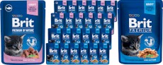 BRIT Cat Kitten Chunks MIX SMAKÓW dla kociąt 24x100g