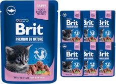 BRIT Cat Kitten White Fish Chunks dla kociąt 6x100g