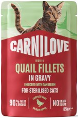 CARNILOVE CAT Pouch Quail Dandelion STERILIZED 85g
