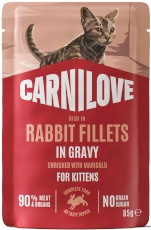 CARNILOVE CAT Pouch Rabbit Marigold KRÓLIK KITTENS 85g
