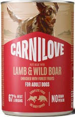 CARNILOVE Dog Adult Lamb / Wild Boar Jagnięcina Dzik 400g