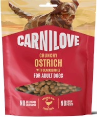 CARNILOVE DOG Crunchy Snack Ostrich Blackberries STRUŚ 200g