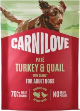 CARNILOVE DOG Pouch Quail Yellow Carrot PRZEPIÓRKA 300g