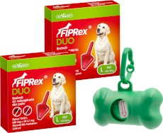 FIPREX DUO Krople na kleszcze pchły u psa L 20-40kg 2szt. + Worki na odchody GRATIS !!