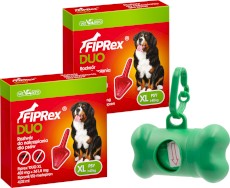 FIPREX DUO Krople na kleszcze pchły u psa XL >40kg 2szt. + Worki na odchody GRATIS !!