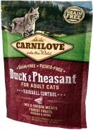 CARNILOVE Duck & Pheasant Hairball Control dla kota 400g