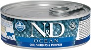 FARMINA N&D CAT OCEAN Cod Shrimps Pumpkin Dorsz krewetki dynia 80g