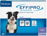 Virbac EFFIPRO Spot-On M Pies 10-20kg  Krople na kleszcze 4szt.