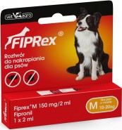 FIPREX Spot-On Krople na kleszcze pchły M 10-20kg 3szt.